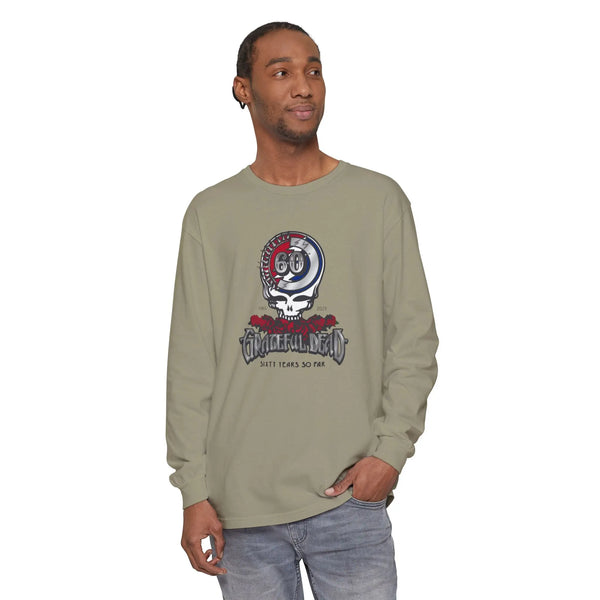 Grateful Dead - Grateful Dead 60th Anniversary Vineyard Collection Garment-dyed Long Sleeve T-Shirt - StealieShop