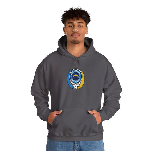 Los Angeles Chargers Grateful Dead Hooded Sweatshirt - NFL Fan Apparel - StealieShop
