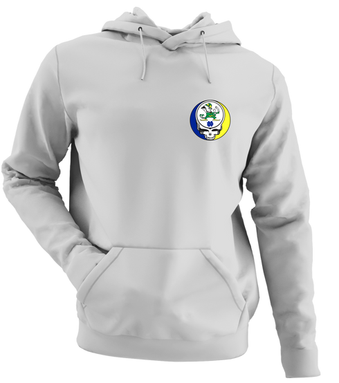 Notre Dame University - Premium Grateful Dead Left Chest Hoodie - Sport Grey