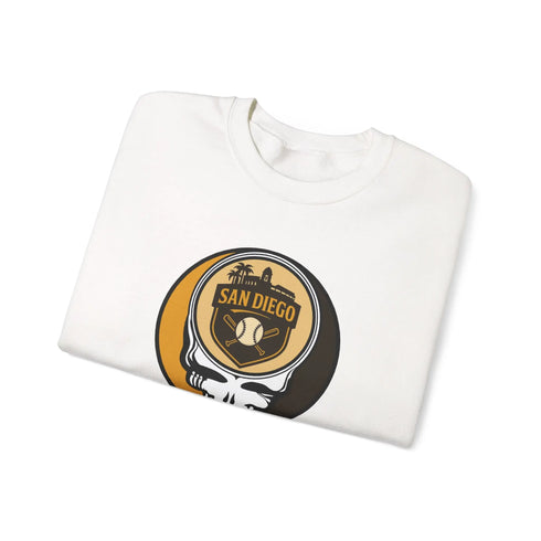 Grateful Dead - San Diego Padres Grateful Dead Stealie Crewneck Sweatshirt - MLB - StealieShop