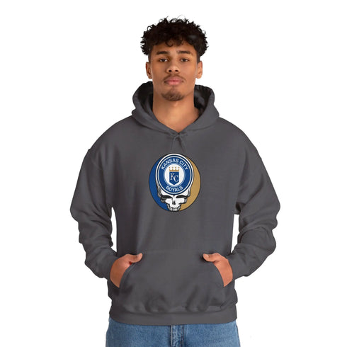 Kansas City Royals Grateful Dead Unisex Heavy Blend Hoodie - Hooded Sweatshirt - StealieShop