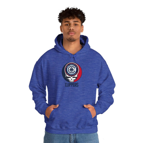 Los Angeles Clipper Grateful Dead Steal Your Face Unisex Hoodie - NBA StealieShop