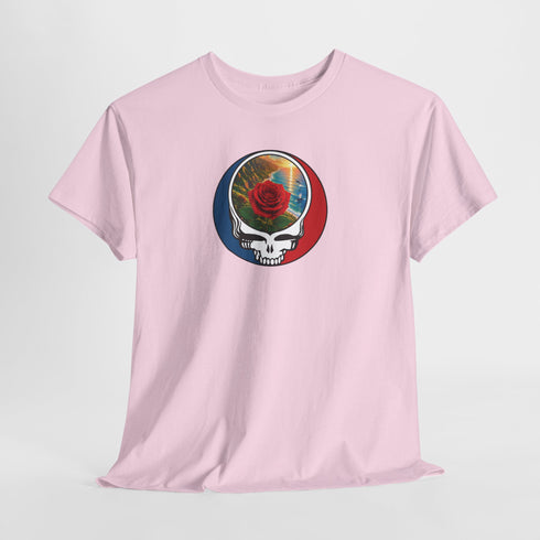 Custom Rose Stealie Unisex Grateful Dead T-Shirt (70)
