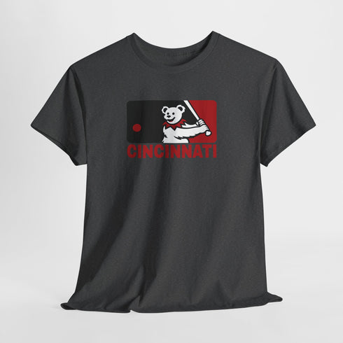 Cincinnati Reds Dancing Bear MLB Logo Unisex Grateful Dead T-Shirt