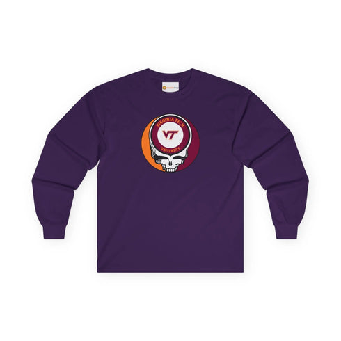 Virginia Tech Grateful Dead Long Sleeve Tee StealieShop