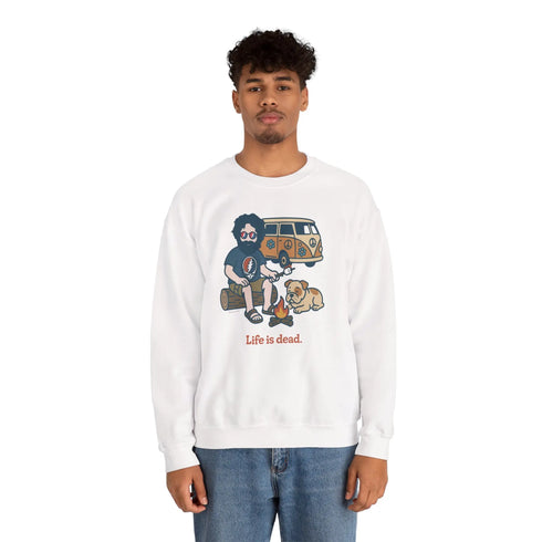 Grateful Dead - Jerry and Frank are Camping | Life is dead. Crewneck Sweatshirt - StealieShop