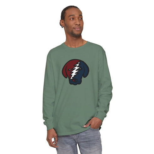 Grateful Dead - Stealie Pup Vineyard Collection Unisex Garment-dyed Long Sleeve - StealieShop