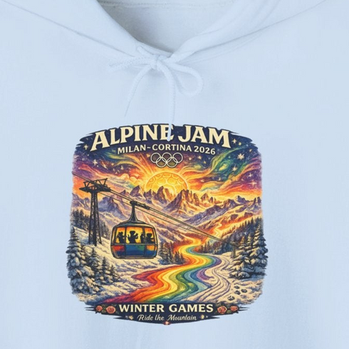 "Alpine Jam" 2026 Milan Cortina Olympics Unisex Heavy Blend Grateful Dead Hoodie