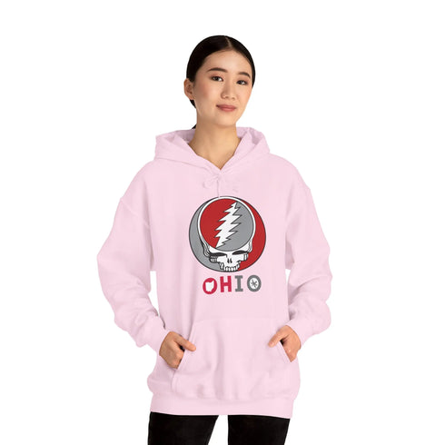 Grateful Dead - Ohio State Grateful Dead Unisex Heavy Blend Hoodie - Hooded Sweatshirt - OSU - StealieShop