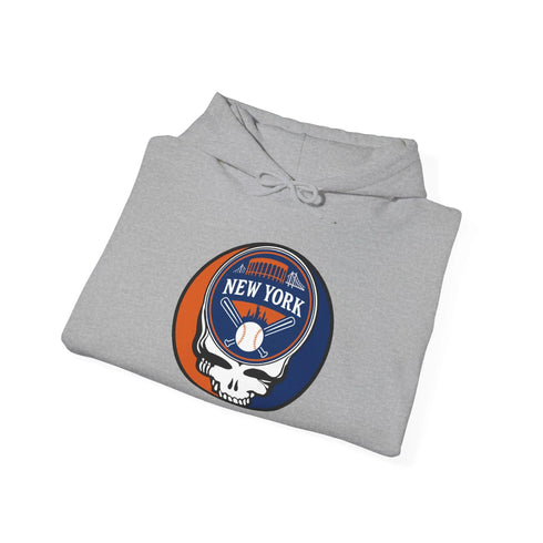 Grateful Dead - Copy of New York Mets Stealie Grateful Dead Unisex Heavy Blend Hoodie - MLB - StealieShop