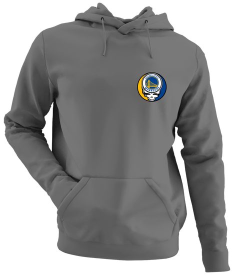 Golden State Warriors - Premium Grateful Dead Left Chest Hoodie - Charcoal - 8