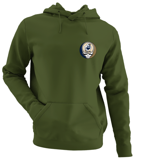 Georgia Southern University - Premium Grateful Dead Left Chest Hoodie - Military Green - 7