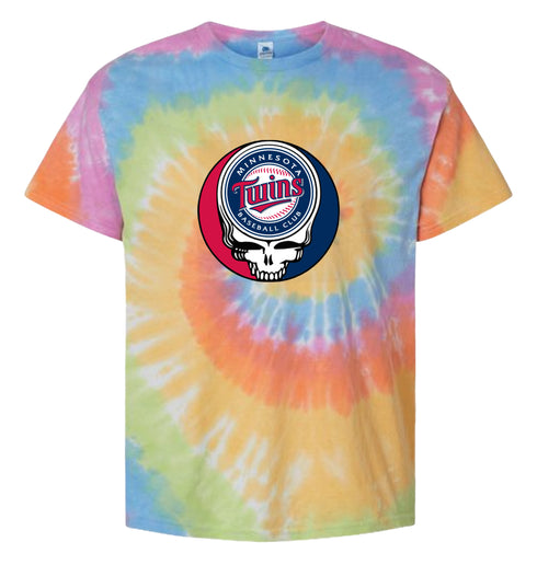 Minnesota Twins Stealie Tie-Dye Grateful Dead T-Shirt