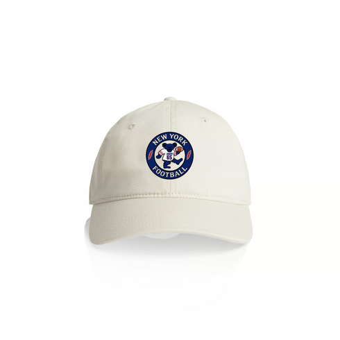 New York Football Dancing Bear Stealie Dad Hat - White