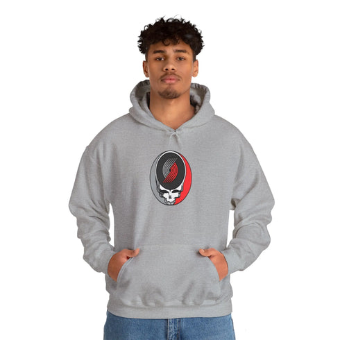 Portland Trailblazers Grateful Dead Steal Your Face Unisex Hoodie - NBA - StealieShop