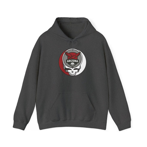 Grateful Dead - Arizona Cardinals Stealie Grateful Dead Hooded Sweatshirt - NFL - StealieShop
