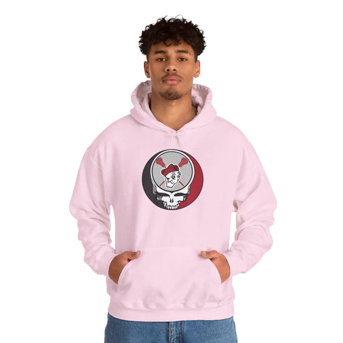 Grateful Dead - Ohio Wesleyan Lacrosse Stealie Two-Sided Unisex Heavy Blend Hoodie - StealieShop