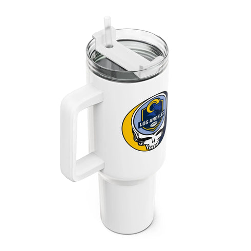 Grateful Dead - Los Angeles Rams Stealie "Fat Man" Tumbler, Double Insulated 40oz Travel Mug - StealieShop