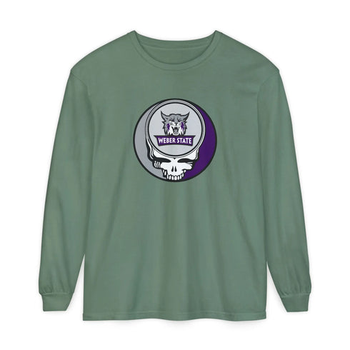 Grateful Dead - Weber State University Garment-Dyed Long Sleeve T-Shirt - StealieShop