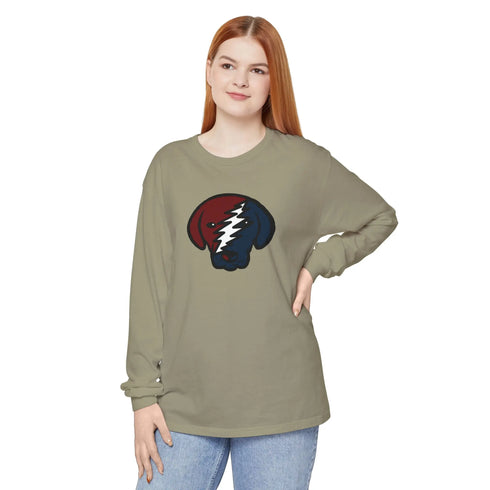 Grateful Dead - Stealie Pup Vineyard Collection Unisex Garment-dyed Long Sleeve - StealieShop