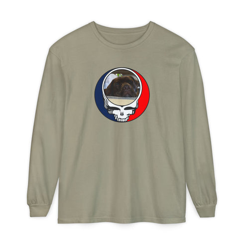 Custom Dog Garment-Dyed Long Sleeve T-Shirt (146)