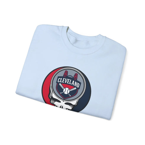 Grateful Dead - Cleveland Guardians Grateful Dead Stealie Crewneck Sweatshirt - MLB - StealieShop