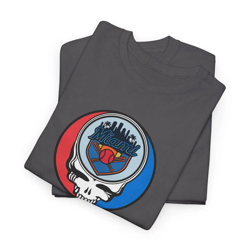 Grateful Dead - Miami Marlins Classic Stealie T Shirt - MLB - StealieShop