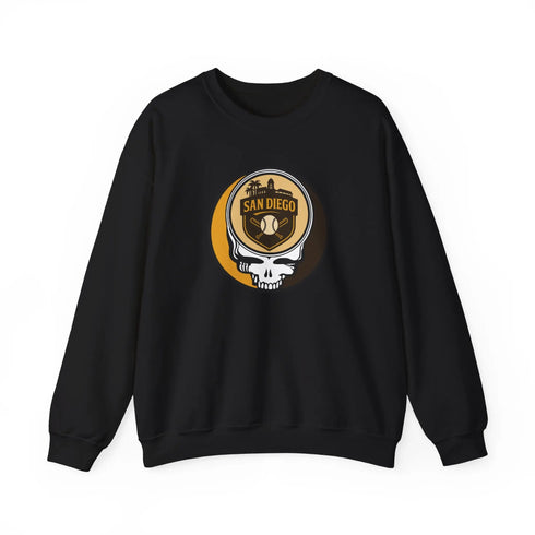 Grateful Dead - San Diego Padres Grateful Dead Stealie Crewneck Sweatshirt - MLB - StealieShop