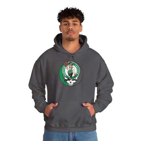 Boston Celtics Grateful Dead Steal Your Face Unisex Hoodie StealieShop