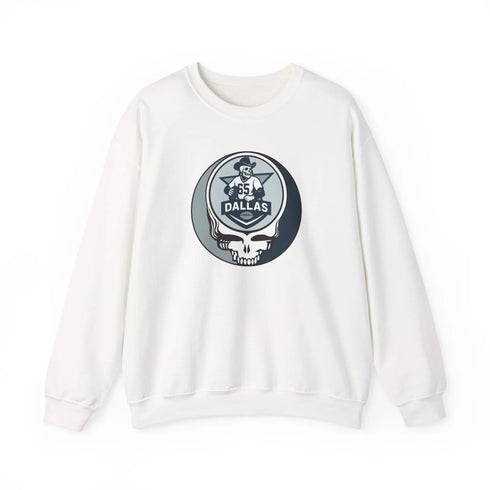 Grateful Dead - Dallas Cowboys Grateful Dead Stealie Crewneck Sweatshirt - NFL - StealieShop