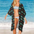 Grateful Dead - Black Turquoise Orange Aztec Duster Kimono Coverup - StealieShop