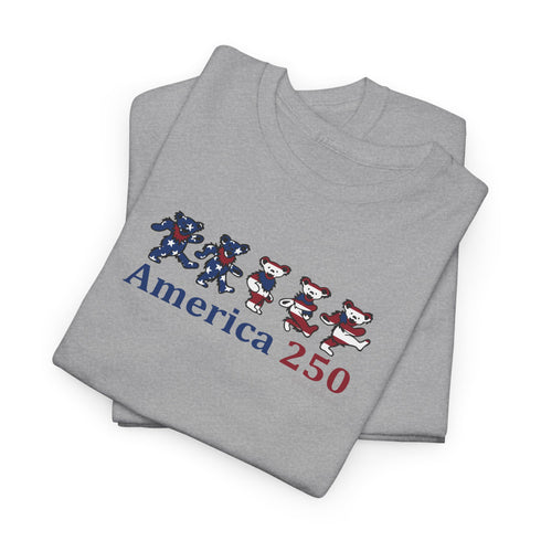 America 250 Dancing Bears Unisex Grateful Dead T-Shirt