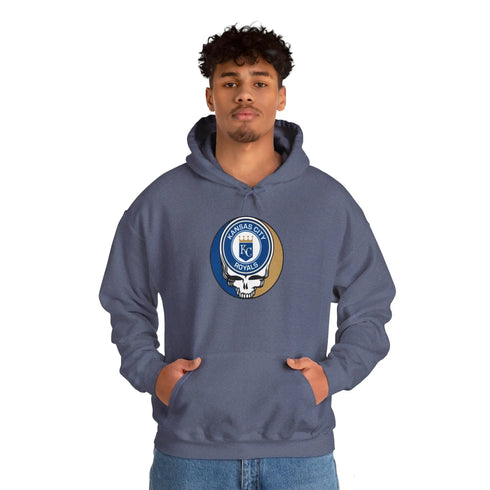 Kansas City Royals Grateful Dead Unisex Heavy Blend Hoodie - Hooded Sweatshirt - StealieShop