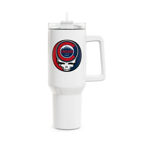 Grateful Dead - Chicago Cubs "Fat Man" Tumbler, Double Insulated 40oz Travel Mug - StealieShop