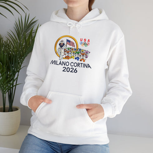 Opening Ceremony" Jerry and The Bears 2026 Milano Cortina Olympics Unisex Heavy Blend Grateful Dead Hoodie