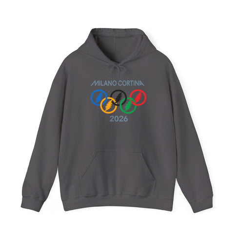 Olympic Stealie Rings' 2026 Milano Cortina Olympics Unisex Heavy Blend Grateful Dead Hoodie