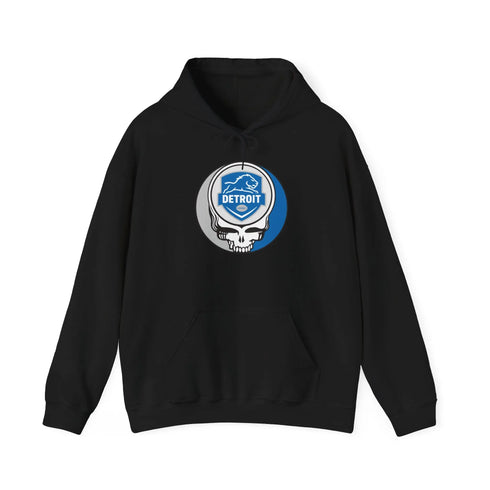 Grateful Dead - Detroit Lions Stealie Grateful Dead Hooded Sweatshirt - NFL - StealieShop