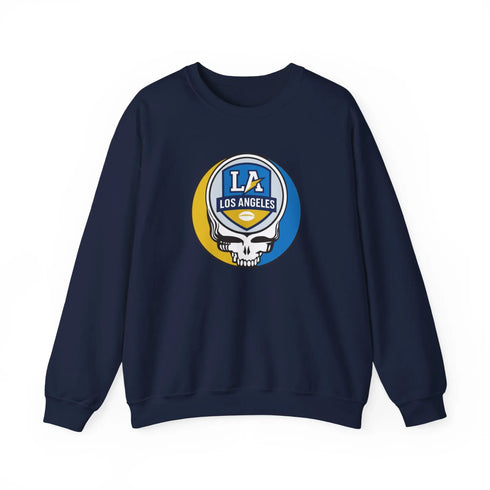 Grateful Dead - Los Angeles Chargers Grateful Dead Stealie Crewneck Sweatshirt - NFL - StealieShop