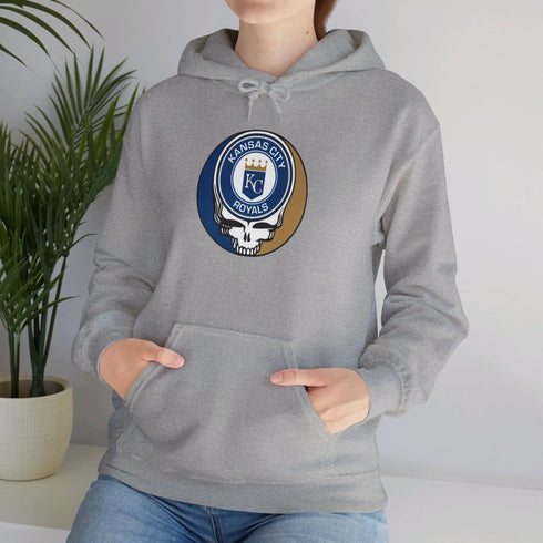 Kansas City Royals Grateful Dead Unisex Heavy Blend Hoodie - Hooded Sweatshirt - StealieShop