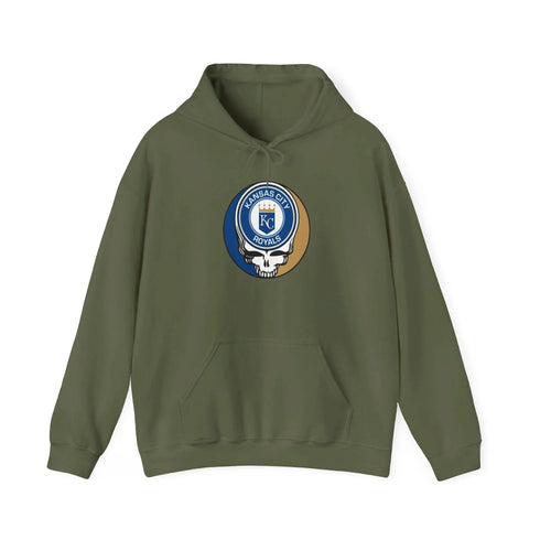 Kansas City Royals Grateful Dead Unisex Heavy Blend Hoodie - Hooded Sweatshirt - StealieShop