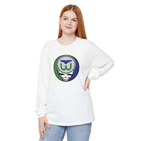 Grateful Dead - Hartford Whalers Vineyard Collection Unisex Garment-dyed Long Sleeve - StealieShop