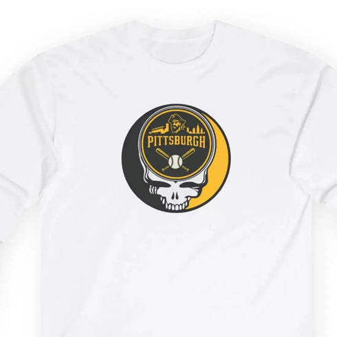 Grateful Dead - The Ballpark Collection: Pittsburgh Baseball Edition Stealie Grateful Dead Long Sleeve Tee - MLB - StealieShop
