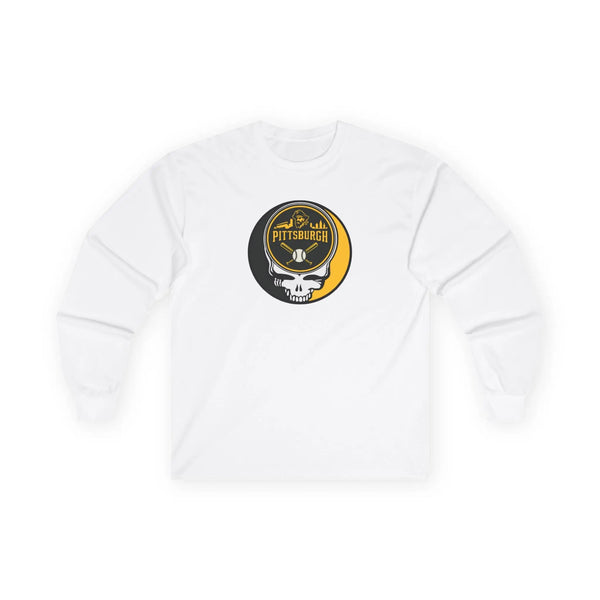 Grateful Dead - Pittsburgh Pirates Stealie Grateful Dead Long Sleeve Tee - MLB - StealieShop