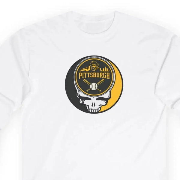 Grateful Dead - The Ballpark Collection: Pittsburgh Baseball Edition Stealie Grateful Dead Long Sleeve Tee - MLB - StealieShop