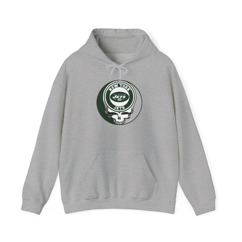 New York Jets Original Stealie Grateful Dead Hooded Sweatshirt - NFL