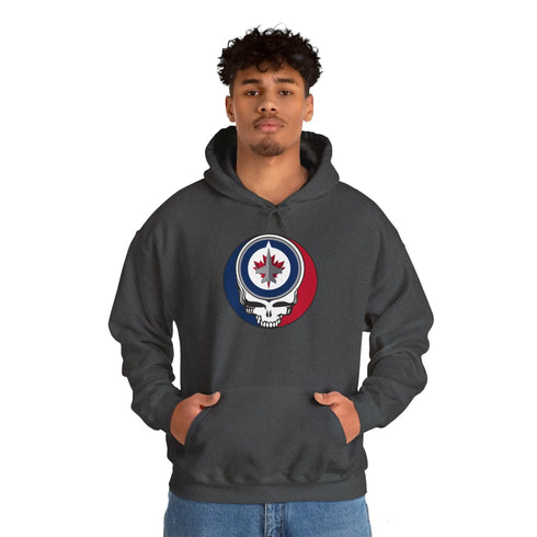Winnepeg Jets Grateful Dead Unisex Heavy Blend Hoodie StealieShop