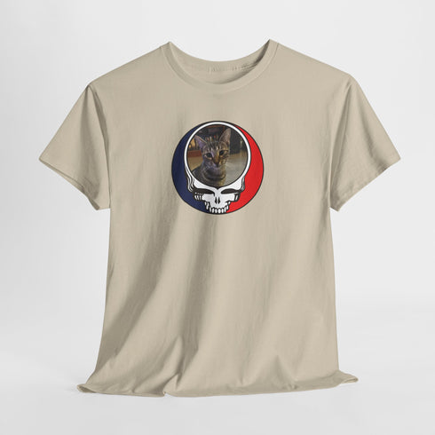 Custom Cat Stealie Unisex Grateful Dead T-Shirt (59-1)