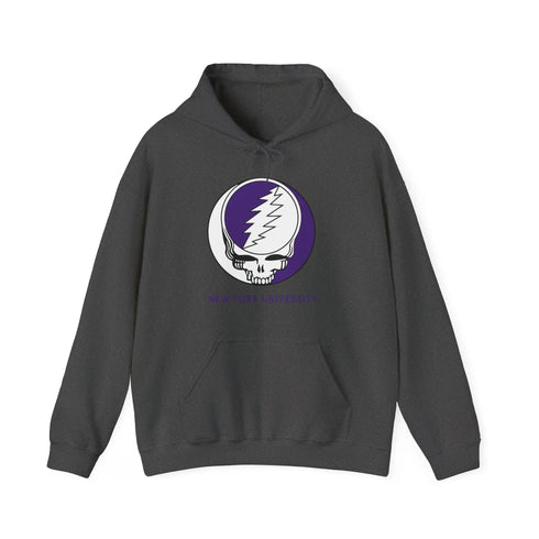 New York University Grateful Dead Hoodie - Hooded Sweatshirt - NYU - StealieShop