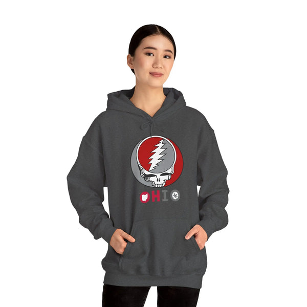 Grateful Dead - Ohio State Grateful Dead Unisex Heavy Blend Hoodie - Hooded Sweatshirt - OSU - StealieShop