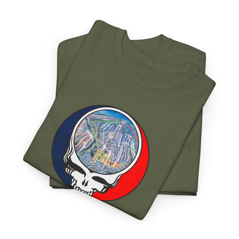 Mount Snow Trail Map Stealie Grateful Dead T-Shirt